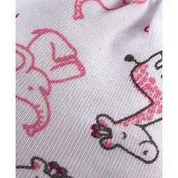 Babyhug 100% Cotton Solid & Printed Mittens Pack of 3 - White Pink