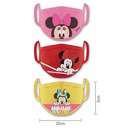 Babyhug 4 to 8 Years Washable & Reusable Knit Face Mask Minnie Mouse - Pack of 3