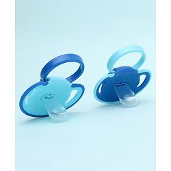 Babyhug Silicone Pacifier With Sterilizer Case Pack of 2 - Blue