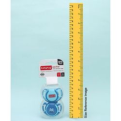 Babyhug Silicone Pacifier With Sterilizer Case Pack of 2 - Blue