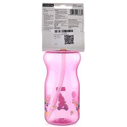 Babyhug Straw Sipper Bottle with Penguin Print - 300 ml, Blue | BPA Free | Leak-Resistant | Flip Open Lid | EN Certified | Dishwasher Safe | Ideal for Newborns & Toddlers