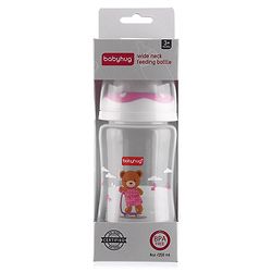 Babyhug Anti Colic Feeding Bottle Bear Shape Pink - 250 ml
