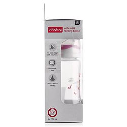 Babyhug Anti Colic Feeding Bottle Bear Shape Pink - 250 ml