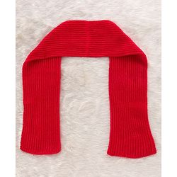 Babyhug Woollen Cap & Gloves With Muffler Red - Diameter 10.5 cm