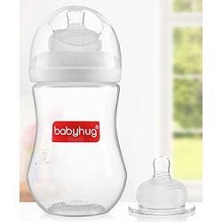 Babyhug Wide Neck Feeding Bottle White - 250 ml
