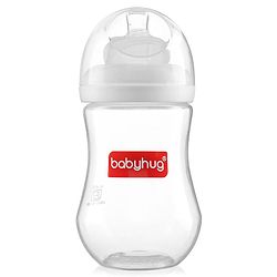 Babyhug Wide Neck Feeding Bottle White - 250 ml