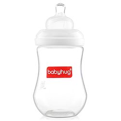 Babyhug Wide Neck Feeding Bottle White - 250 ml