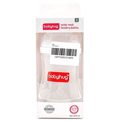 Babyhug Wide Neck Feeding Bottle White - 250 ml