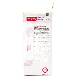 Babyhug Wide Neck Feeding Bottle White - 250 ml