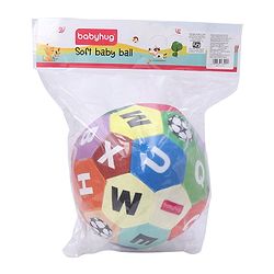 Babyhug Alphabet Soft Ball Multicolor - Height 18 cm (Color May Vary)