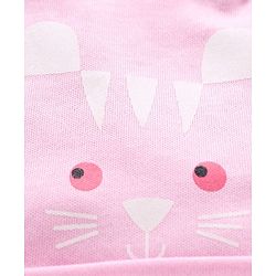 Babyhug 100% Cotton Printed Cap Pink - Diameter 9.5 cm
