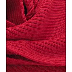 Babyhug Woolen Cap & Muffler Set Tiger Patch Red - Diameter 10.5 cm - NB Red