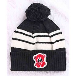 Babyhug Woollen Cap With Muffler Black - Diameter 10.5 cm - NB Black