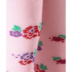 Cute Walk by Babyhug Anti-bacterial Footed Tights Floral Design - Pink