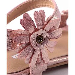Cute Walk by Babyhug Party Wear Sandals Floral Appliques - Pink