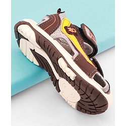 Cute Walk by Babyhug Velcro Closure Solid Sandals - Brown