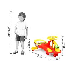Babyhug Froggy Gyro Swing Car With Easy Steering Wheel - Red