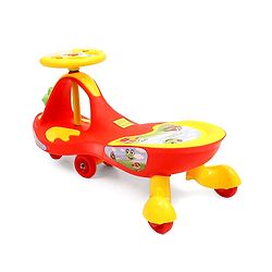 Babyhug Froggy Gyro Swing Car With Easy Steering Wheel - Red