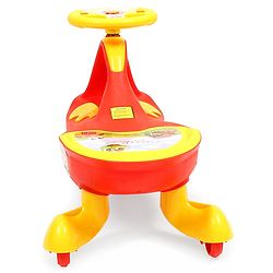 Babyhug Froggy Gyro Swing Car With Easy Steering Wheel - Red