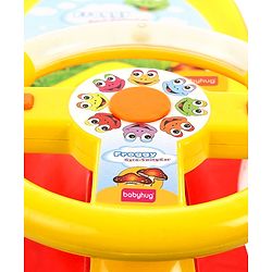 Babyhug Froggy Gyro Swing Car With Easy Steering Wheel - Red