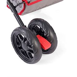 Babyhug Cosy Cosmo Stroller With Reversible Handle & Back Pocket - Bright Red