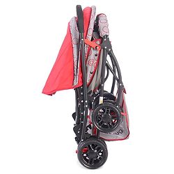 Babyhug Cosy Cosmo Stroller With Reversible Handle & Back Pocket - Bright Red