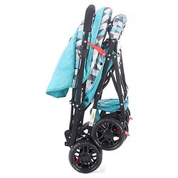 Babyhug Cocoon Stroller With Mosquito Net & Reversible Handle - Sea Green