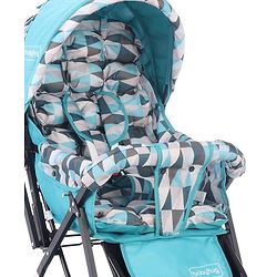 Babyhug Cocoon Stroller With Mosquito Net & Reversible Handle - Sea Green