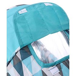 Babyhug Cocoon Stroller With Mosquito Net & Reversible Handle - Sea Green