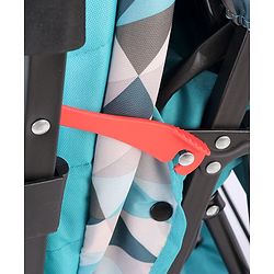 Babyhug Cocoon Stroller With Mosquito Net & Reversible Handle - Sea Green