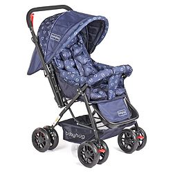 Babyhug Cocoon Stroller With Mosquito Net & Reversible Handle - Blue