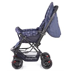 Babyhug Cocoon Stroller With Mosquito Net & Reversible Handle - Blue