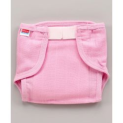 Babyhug Muslin Cotton Reusable Cloth Nappies With Velcro Large Set Of 5 - Pink