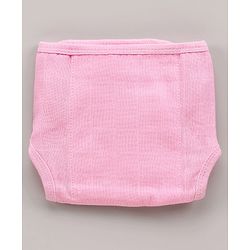 Babyhug Muslin Cotton Reusable Cloth Nappies With Velcro Large Set Of 5 - Pink