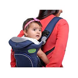 Babyhug Comfort Nest 3 Way Baby Carrier With Adjustable Infant Head Support - Navy