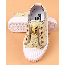 Cute Walk by Babyhug Casual Shoes Butterfly Embellishment - Brown