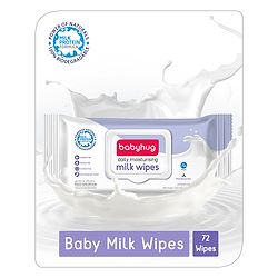 Babyhug Milk Daily Moisturising Baby Wet Wipes 98% Water - 72 Pieces