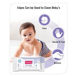 Babyhug Milk Daily Moisturising Baby Wet Wipes 98% Water - 72 Pieces