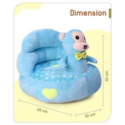 Babyhug Plush Kids Monkey Sofa Chair (Colour May Vary)
