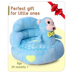 Babyhug Plush Kids Monkey Sofa Chair (Colour May Vary)