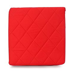 Babyhug Cotton Maternity Wedge Pillow With Quilted Cover - Red| Soft yet Firm| Breathable Fabric| Removable & Washable Outer Cover| Quilted Cotton Fabric| Sleep & Back Support| Relieves Back Pain| Ideal for Pregnant Women| Facilitates Peaceful Sleep