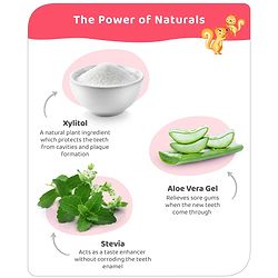 Babyhug Strawberry Flavoured Toothpaste for Ages 6 Months+ |100% Natural Ingredients Fluoride Free No SLS/SLES - 50 g