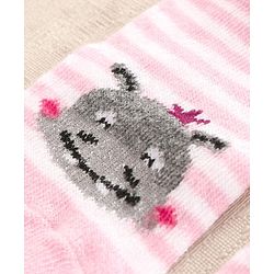 Cute Walk by Babyhug Ankle Length Anti Bacterial Socks Pack of 2 - Pink Purple