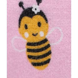 Babyhug 100%Cotton Full Sleeves Vests Honey Bee Print Pack of 2 - Blue Pink