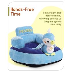 Babyhug Kids Penguin Shaped Sofa Chair - Blue