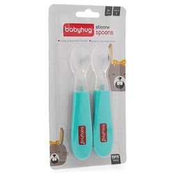 Babyhug Silicone Spoon Small Pack of 2 - Blue