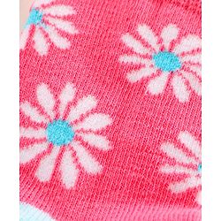 Cute Walk by Babyhug Antibacterial Ankle Length Socks Pack Of 3 - Pink