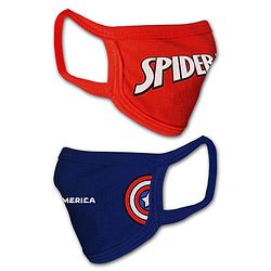 Babyhug 2 to 4 Years Washable & Reusable Knit Face Mask Superheroes - Pack of 2