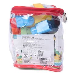 Babyhug Premium 40 Pcs Mega Size First Builders Toddler Blocks| Building and Construction Interlocking Jumbo Blocks with Big Building Storage Bag| Educational and Learning Toy for Pre-School Children| BIS Certified| Non-Toxic