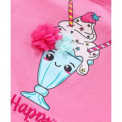 Babyhug Half Sleeves Top Printed - Pink